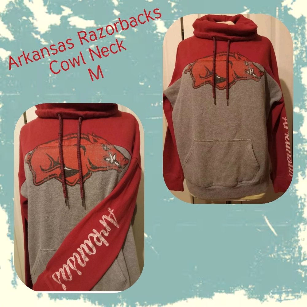 Arkansas Razorbacks Cowl Neck Sweater, M